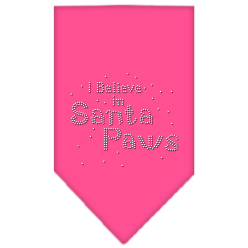 Santa Paws Rhinestone Bandana Bright Pink Small